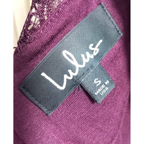 Lulu's NWT Womens Plum Purple Halter Top Lace Back Skater Dress Size Small - Picture 8 of 8